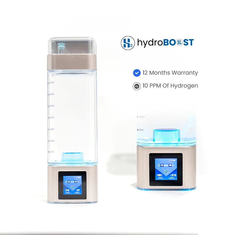 Close-up of the Hydroboost AquaGen Xtreme 10000ppb hydrogen generator base.