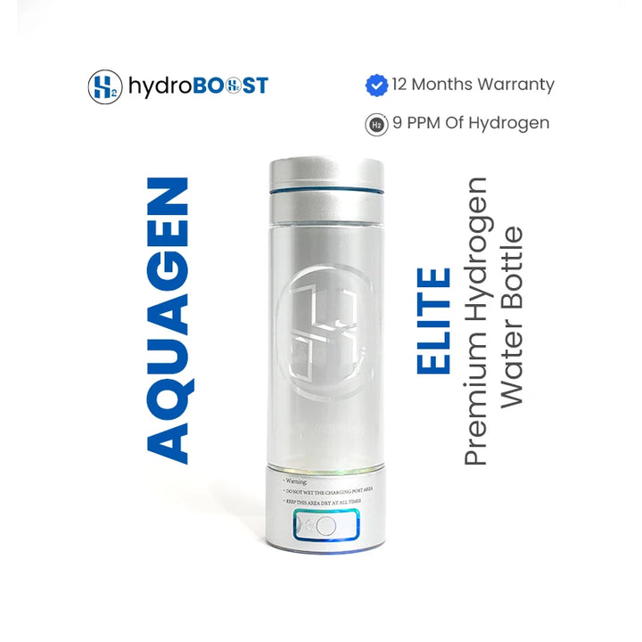 HydroBoost AquaGen Elite Hydrogen Water Bottle 3000–9000ppb – Adjustable hydrogen levels for personalized hydration and wellness support